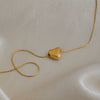 Wholesale Unisex Ins Style Stainless Steel Heart Shape Pendant Necklace With Pvd Furnace Vacuum Real Gold Plating
