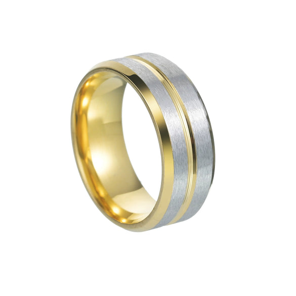 Wholesale Unisex Jewelry Geometric Stainless Steel Ring Electroplating