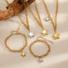 Wholesale Unisex Jewelry Set Stainless Steel Titanium Steel Electroplated Star Sun And Moon Clouds Universe Pattern Necklace And Bracelet
