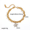 Wholesale Unisex Jewelry Set Stainless Steel Titanium Steel Electroplated Star Sun And Moon Clouds Universe Pattern Necklace And Bracelet