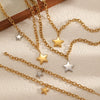 Wholesale Unisex Jewelry Set Stainless Steel Titanium Steel Electroplated Star Sun And Moon Clouds Universe Pattern Necklace And Bracelet