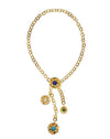 Wholesale Unisex Light Luxury Design Flowershaped Copper Electroplated Daisy Color Pearl Gem Pendant Necklace