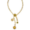 Wholesale Unisex Light Luxury Design Flowershaped Copper Electroplated Daisy Color Pearl Gem Pendant Necklace