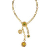 Wholesale Unisex Light Luxury Design Flowershaped Copper Electroplated Daisy Color Pearl Gem Pendant Necklace