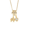 Wholesale Unisex Light Luxury Geometric Pendant Necklace With Gold Plated Copper Zircon Pendant And O Word Chain