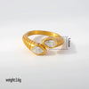 Wholesale Unisex Light Luxury Retro Geometric Zircon Ring Set 18K Gold Plated Adjustable Open Design