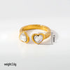 Wholesale Unisex Light Luxury Retro Geometric Zircon Ring Set 18K Gold Plated Adjustable Open Design