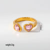 Wholesale Unisex Light Luxury Retro Geometric Zircon Ring Set 18K Gold Plated Adjustable Open Design
