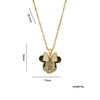 Wholesale Unisex Light Luxury Style Animals Zodiac Pattern Cartoon Anime Pendant Necklace Made Of Titanium Steel And Environmentally Friendly Copper With Gold Plated Processing