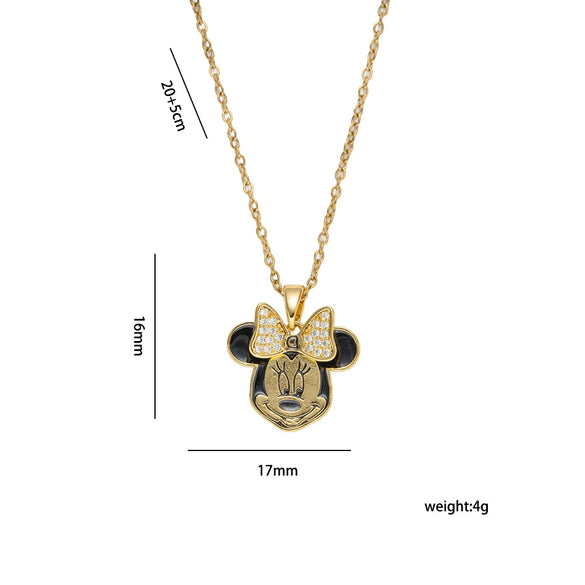 Wholesale Unisex Light Luxury Style Animals Zodiac Pattern Cartoon Anime Pendant Necklace Made Of Titanium Steel And Environmentally Friendly Copper With Gold Plated Processing