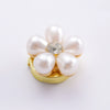 Wholesale Unisex Light Luxury Style Flower Pattern Alloy Electroplated Shirt Buttons And Button Covers Accessories
