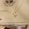 Wholesale Unisex Light Luxury Style Gold Plated Stainless Steel Necklace With Angel Wings Footprint Heart English Letters Square Tag Envelope Bow Tie Pendant And Cross Chain