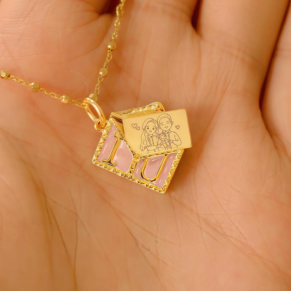 Wholesale Unisex Light Luxury Style Gold Plated Stainless Steel Necklace With Angel Wings Footprint Heart English Letters Square Tag Envelope Bow Tie Pendant And Cross Chain