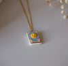 Wholesale Unisex Literary Geometric Titanium Steel Necklace With Inlaid Zircon And 18K Gold Plating