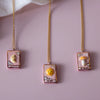 Wholesale Unisex Literary Geometric Titanium Steel Necklace With Inlaid Zircon And 18K Gold Plating
