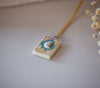 Wholesale Unisex Literary Geometric Titanium Steel Necklace With Inlaid Zircon And 18K Gold Plating