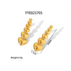 Wholesale Unisex Love Arrow Heart Shaped Titanium Steel Earrings With Pvd Furnace Real Gold Electroplating High Sense Style Do Not Fade