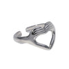Wholesale Unisex Love Palm Creative Hip Hop Heart Titanium Steel And Stainless Steel Electroplated Ring