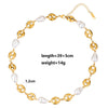 Wholesale Unisex Maillard Style Heart Shape Stainless Steel Electroplated Spliced Necklace And Bracelet