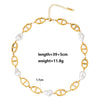 Wholesale Unisex Maillard Style Heart Shape Stainless Steel Electroplated Spliced Necklace And Bracelet