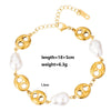 Wholesale Unisex Maillard Style Heart Shape Stainless Steel Electroplated Spliced Necklace And Bracelet