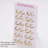 Wholesale Unisex Minimalist Geometric Circle Ear Buckle 18K Gold Vacuum Plated 304 Stainless Steel