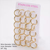 Wholesale Unisex Minimalist Geometric Circle Ear Buckle 18K Gold Vacuum Plated 304 Stainless Steel