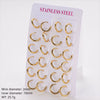 Wholesale Unisex Minimalist Geometric Circle Ear Buckle 18K Gold Vacuum Plated 304 Stainless Steel