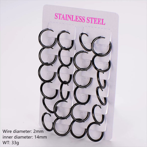 Wholesale Unisex Minimalist Geometric Circle Ear Buckle 18K Gold Vacuum Plated 304 Stainless Steel