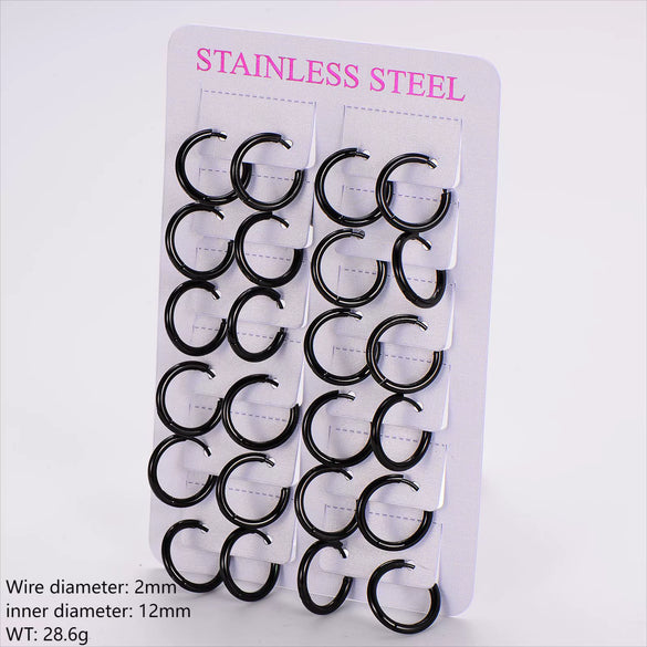 Wholesale Unisex Minimalist Geometric Circle Ear Buckle 18K Gold Vacuum Plated 304 Stainless Steel
