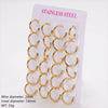 Wholesale Unisex Minimalist Geometric Circle Ear Buckle 18K Gold Vacuum Plated 304 Stainless Steel