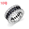 Wholesale Unisex Minimalist Geometric Copper Zircon Electroplated Ring