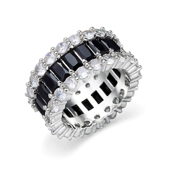 Wholesale Unisex Minimalist Geometric Copper Zircon Electroplated Ring