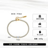 Wholesale Unisex Minimalist Highend Tennis Bracelet With Full Diamond Zirconia Stainless Steel Real Gold Plated Geometric Design