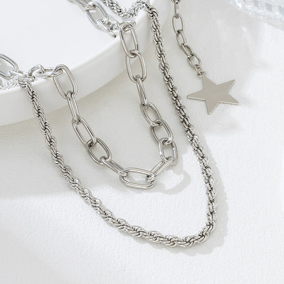 Wholesale Unisex Minimalist Hip Hop Punk Style Skull Ghost Face Feather Pendant Pants Chain
