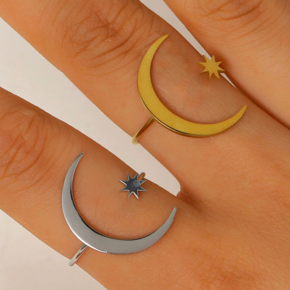 Wholesale Unisex Minimalist Stainless Steel Electroplated Sun Open Rings For Index Finger