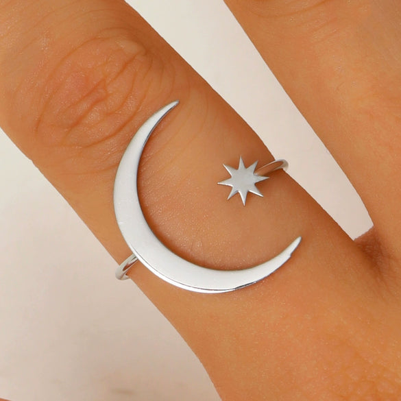 Wholesale Unisex Minimalist Stainless Steel Electroplated Sun Open Rings For Index Finger