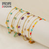 Wholesale Unisex Natural Stone And 316L Stainless Steel Heart Pattern Electroplated Bracelet
