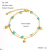 Wholesale Unisex Natural Stone And 316L Stainless Steel Heart Pattern Electroplated Bracelet