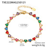Wholesale Unisex Niche Electroplated Titanium Steel Chain Ferris Wheel 5A Zircon Jewelry Set Necklace Bracelet