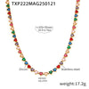 Wholesale Unisex Niche Electroplated Titanium Steel Chain Ferris Wheel 5A Zircon Jewelry Set Necklace Bracelet