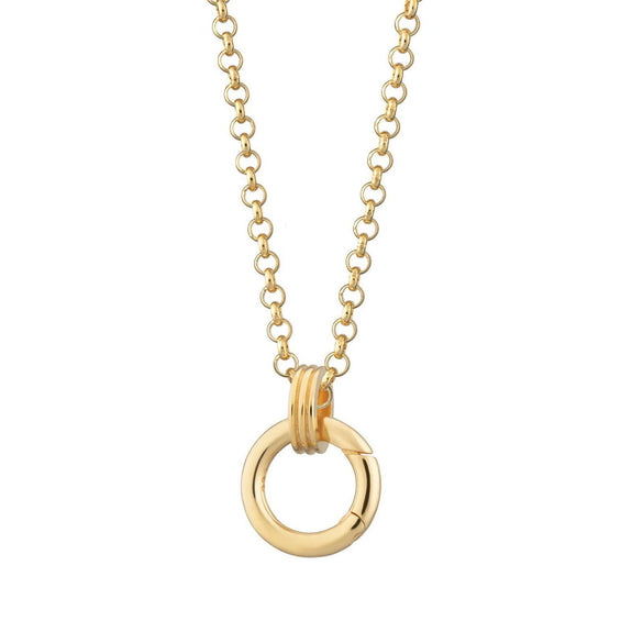 Wholesale Unisex Old Money Style Stainless Steel Pendant Necklace With Vacuum Electroplating 18K Gold