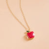 Wholesale Unisex Openable Fruit Design Diamondstudded Oildrip Copper Pendant Necklace With Electroplating