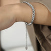 Wholesale Unisex Oval Blade Stitching Chain Design Electroplated Titanium Steel Jewelry Suit Necklace Bracelet
