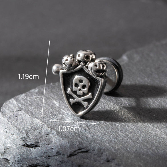 Wholesale Unisex Piercing Earrings Stainless Steel Cast Cross Punk Fashion Retro Polished