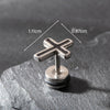Wholesale Unisex Piercing Earrings Stainless Steel Cast Cross Punk Fashion Retro Polished