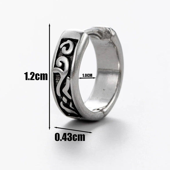 Wholesale Unisex Piercing Earrings Stainless Steel Cast Geometric Pattern Polished