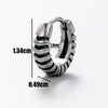 Wholesale Unisex Piercing Earrings Stainless Steel Cast Geometric Pattern Polished