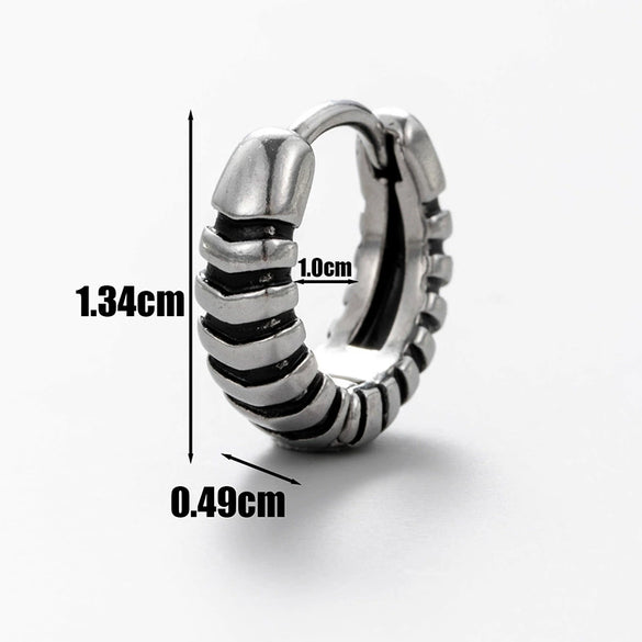 Wholesale Unisex Piercing Earrings Stainless Steel Cast Geometric Pattern Polished