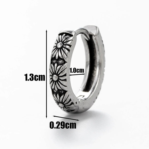 Wholesale Unisex Piercing Earrings Stainless Steel Cast Geometric Pattern Polished